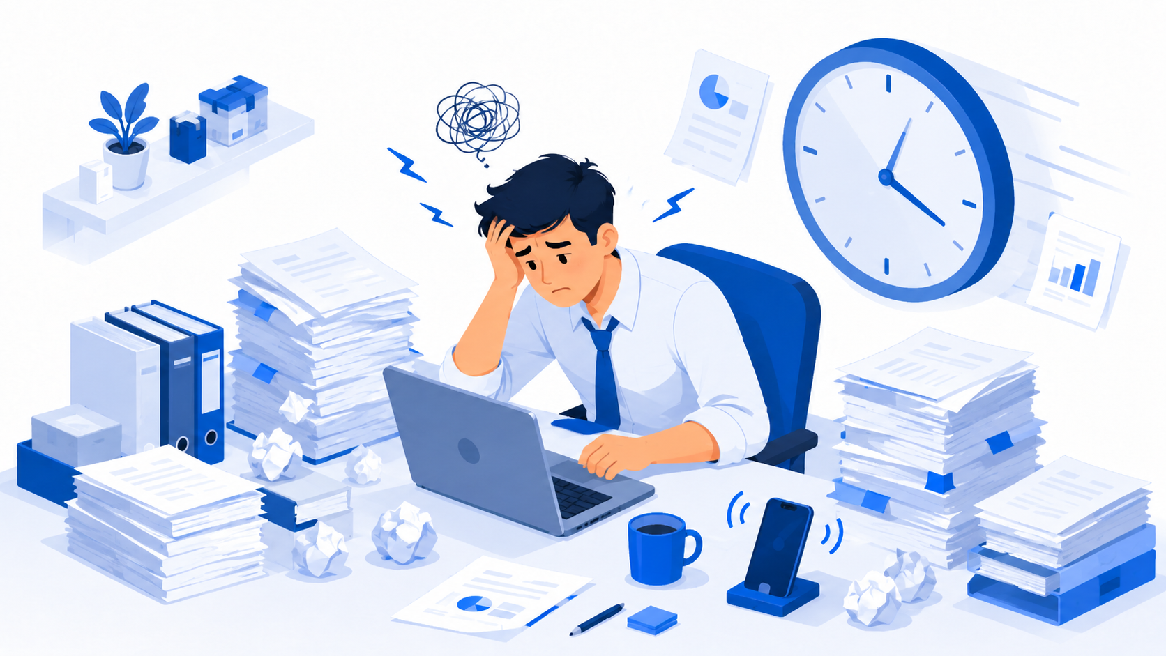 WEB業務に追われる事業者