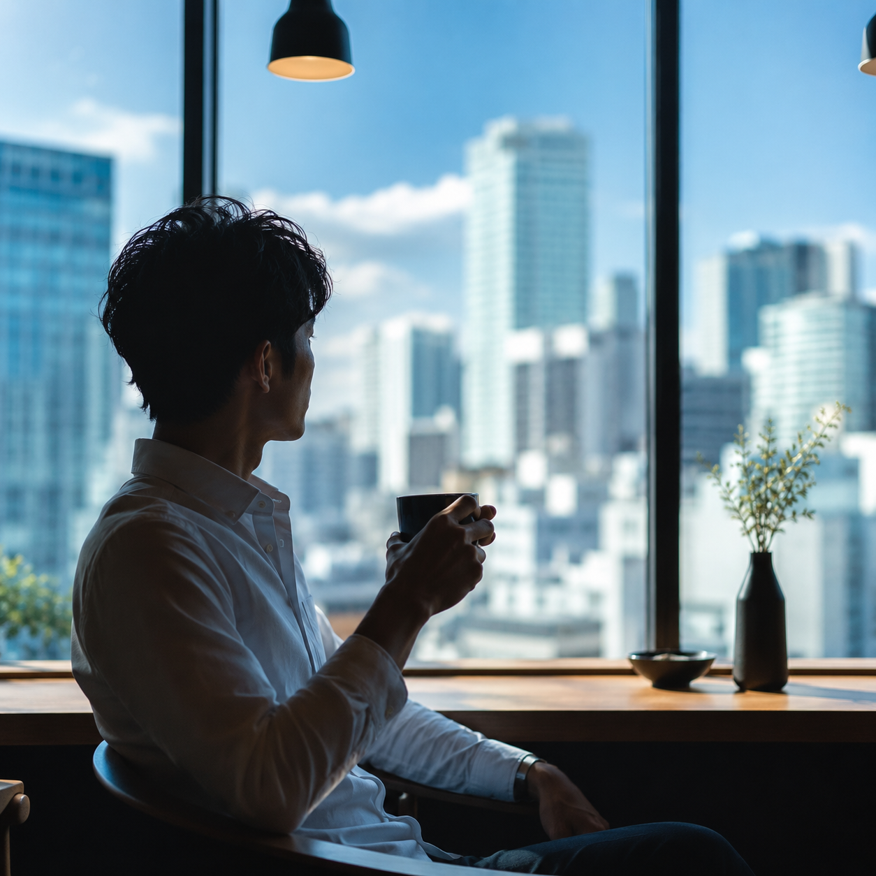 安心して日常を取り戻した男性