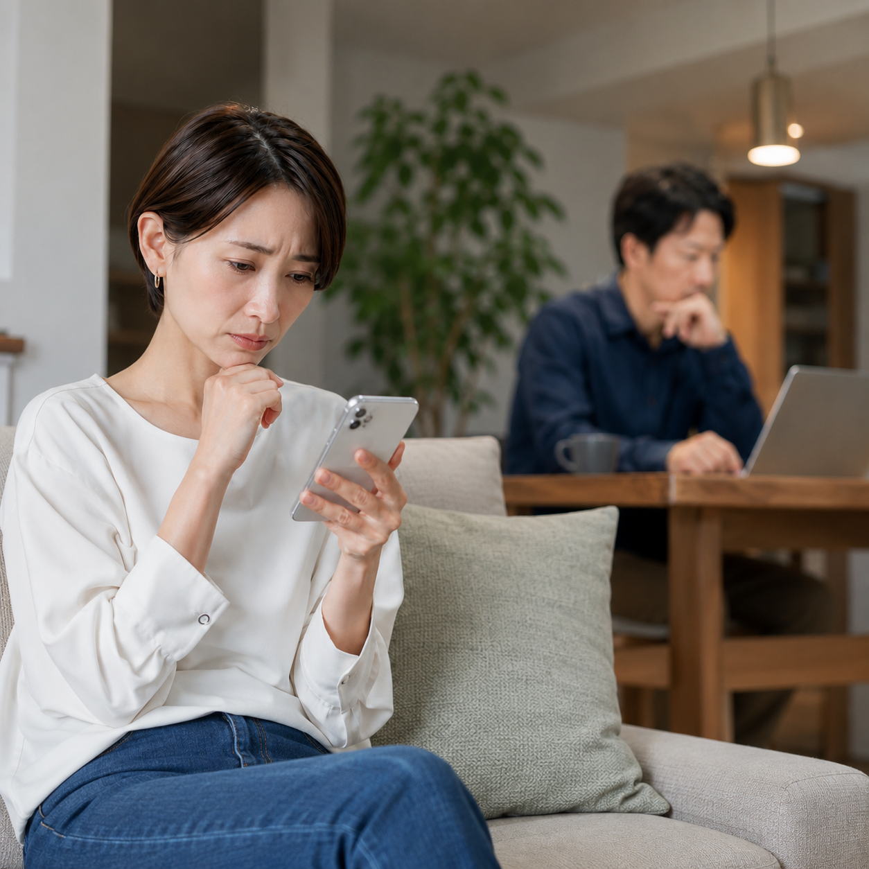 離婚に悩む男女